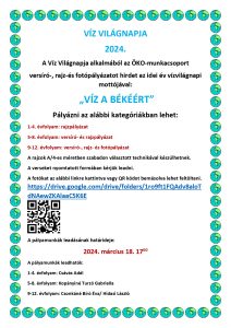 A víz világnapja – Pályázat