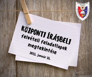 Központi írásbeli felvételi feladatlapok megtekintése