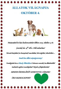 Állatok világnapja 2023. október 4-én