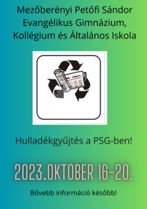 Papírgyűjtés október 16-20.