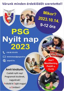 Minden iskolánk iránt érdeklődőt szeretettel várunk a szombati rendhagyó interaktív nyílt napunkon!