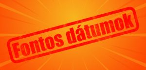 Fontos dátumok